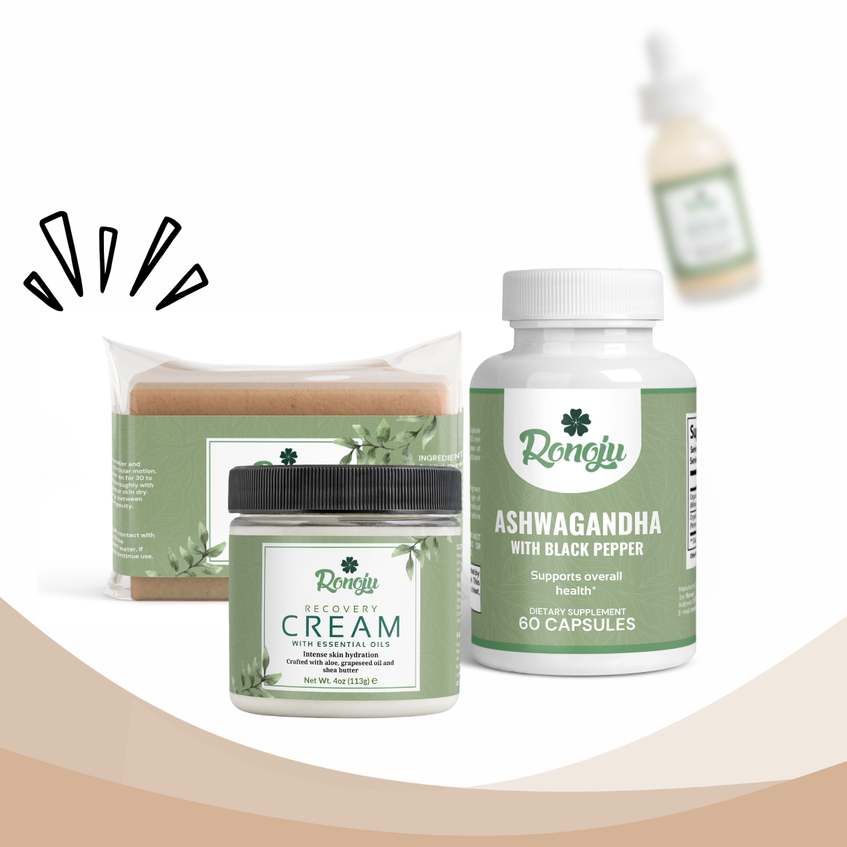 Ultimate Self-Care Kit – Soap, Serum, Ashwagandha & Recovery Cream